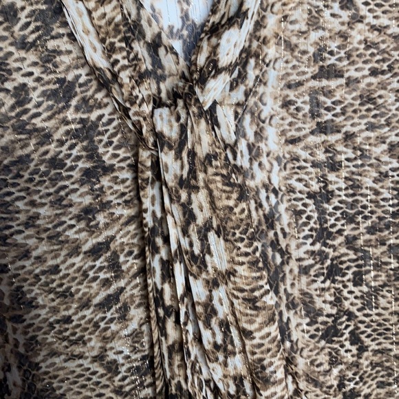 INC Chiffon Metallic Button-Down Top - Picture 6 of 9